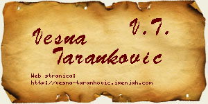 Vesna Taranković vizit kartica